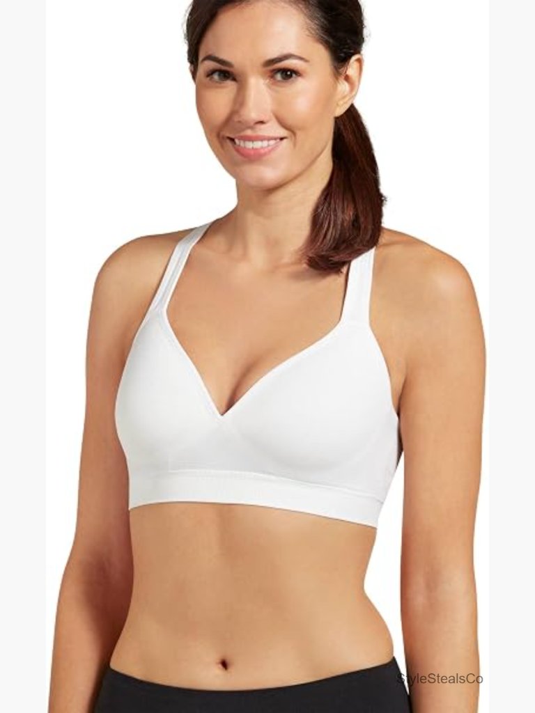 Active Mid Impact Seamless Sports Bra Molded Cup Y-Back Full Coverage Pull-On
